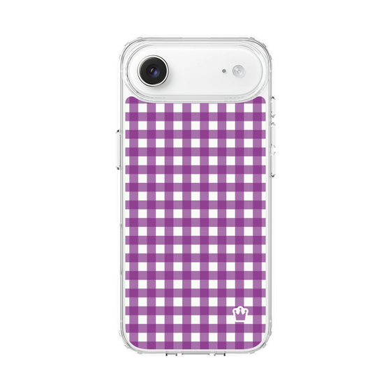 スリムプロテクションケース［ Checkered Purple - ギンガムチェック パープル ］