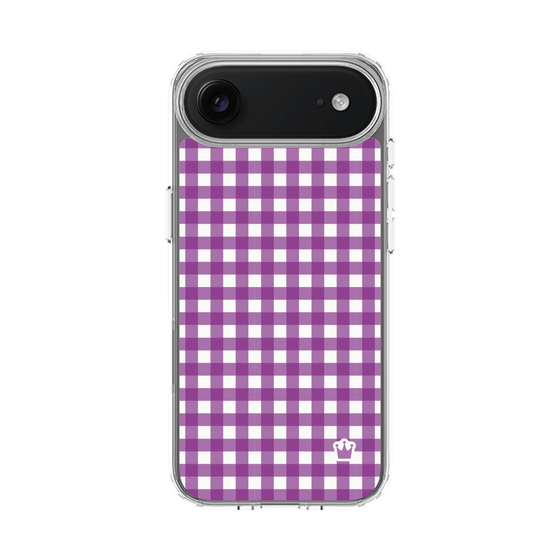 スリムプロテクションケース［ Checkered Purple - ギンガムチェック パープル ］