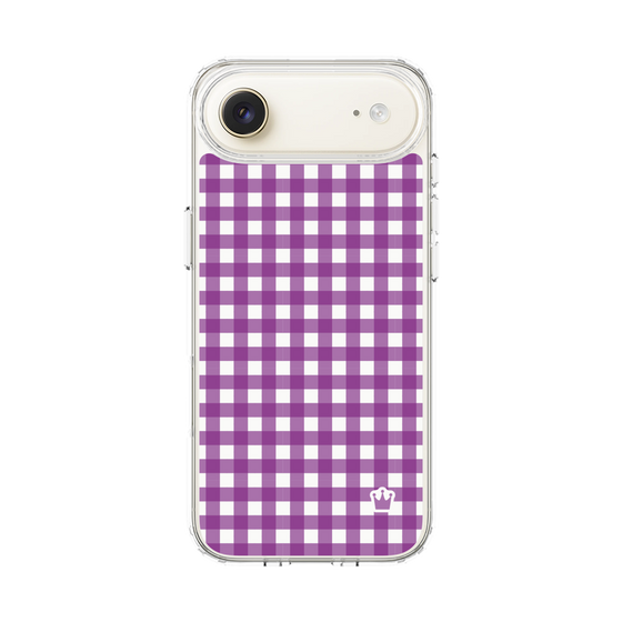 スリムプロテクションケース［ Checkered Purple - ギンガムチェック パープル ］