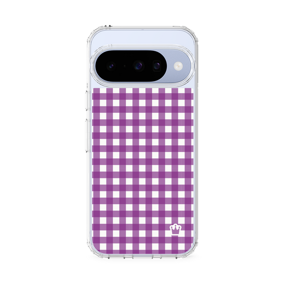 スリムプロテクションケース［ Checkered Purple - ギンガムチェック パープル ］