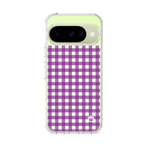スリムプロテクションケース［ Checkered Purple - ギンガムチェック パープル ］
