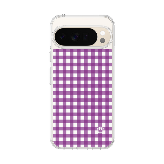 スリムプロテクションケース［ Checkered Purple - ギンガムチェック パープル ］