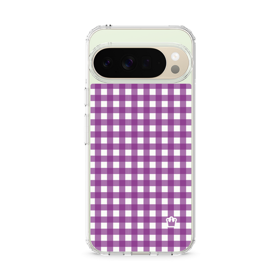 スリムプロテクションケース［ Checkered Purple - ギンガムチェック パープル ］