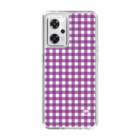 スリムプロテクションケース［ Checkered Purple - ギンガムチェック パープル ］