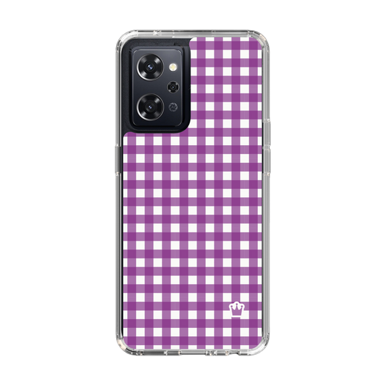 スリムプロテクションケース［ Checkered Purple - ギンガムチェック パープル ］