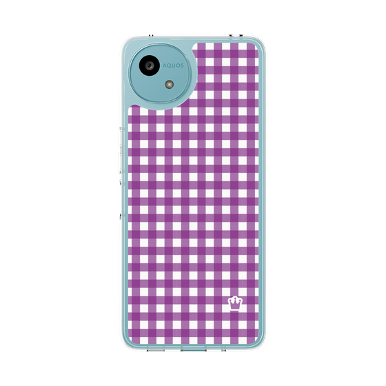スリムプロテクションケース［ Checkered Purple - ギンガムチェック パープル ］