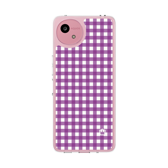 スリムプロテクションケース［ Checkered Purple - ギンガムチェック パープル ］