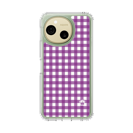 スリムプロテクションケース［ Checkered Purple - ギンガムチェック パープル ］