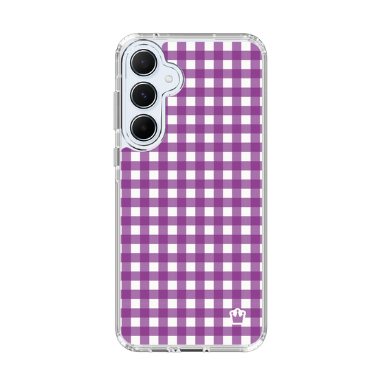 スリムプロテクションケース［ Checkered Purple - ギンガムチェック パープル ］