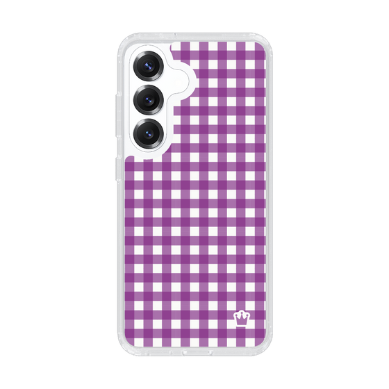 スリムプロテクションケース［ Checkered Purple - ギンガムチェック パープル ］