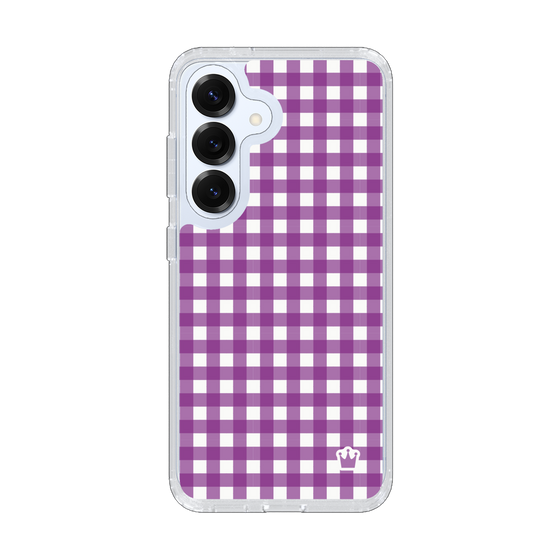 スリムプロテクションケース［ Checkered Purple - ギンガムチェック パープル ］