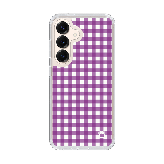 スリムプロテクションケース［ Checkered Purple - ギンガムチェック パープル ］