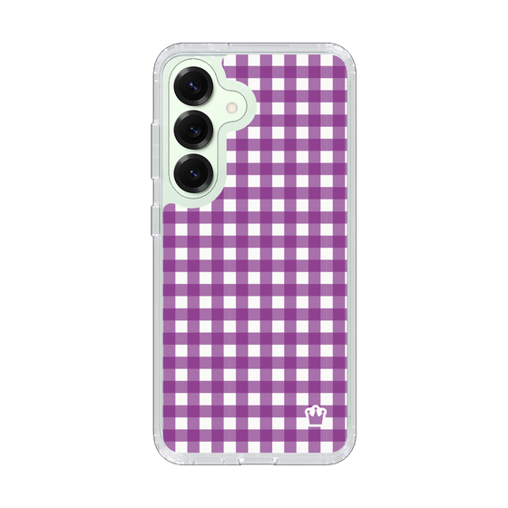 スリムプロテクションケース［ Checkered Purple - ギンガムチェック パープル ］