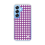 スリムプロテクションケース［ Checkered Purple - ギンガムチェック パープル ］