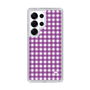 スリムプロテクションケース［ Checkered Purple - ギンガムチェック パープル ］