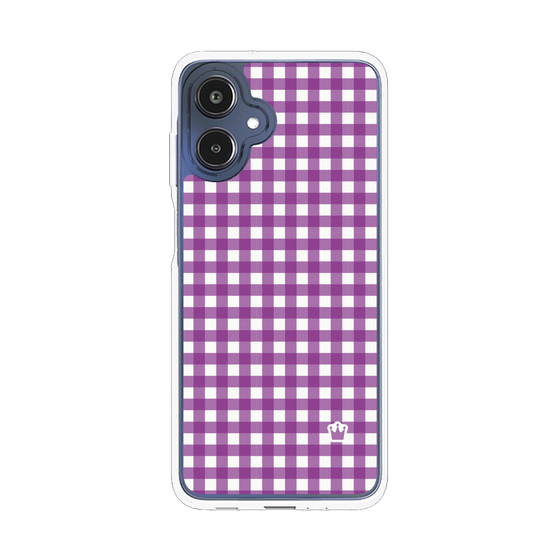 スリムプロテクションケース［ Checkered Purple - ギンガムチェック パープル ］