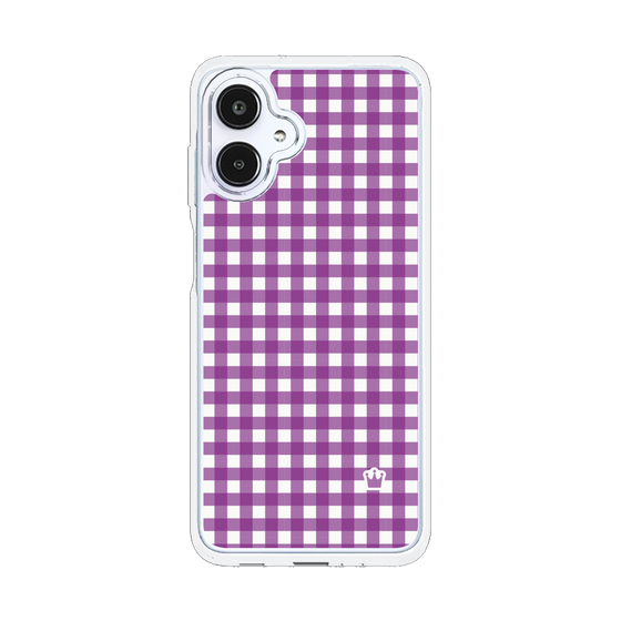 スリムプロテクションケース［ Checkered Purple - ギンガムチェック パープル ］