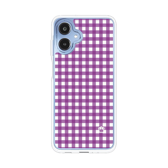 スリムプロテクションケース［ Checkered Purple - ギンガムチェック パープル ］