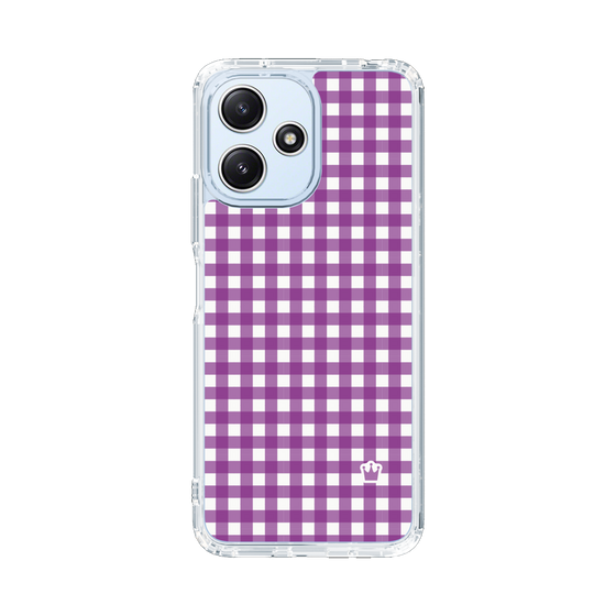 スリムプロテクションケース［ Checkered Purple - ギンガムチェック パープル ］