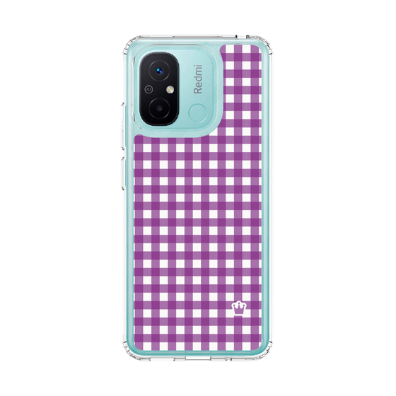 スリムプロテクションケース［ Checkered Purple - ギンガムチェック パープル ］