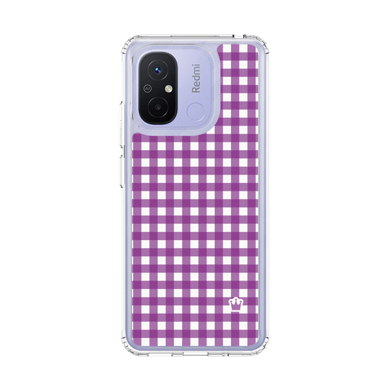 スリムプロテクションケース［ Checkered Purple - ギンガムチェック パープル ］