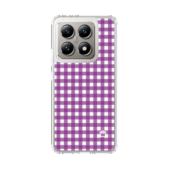 スリムプロテクションケース［ Checkered Purple - ギンガムチェック パープル ］