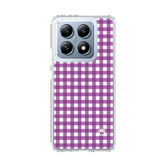 スリムプロテクションケース［ Checkered Purple - ギンガムチェック パープル ］