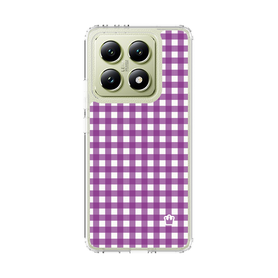 スリムプロテクションケース［ Checkered Purple - ギンガムチェック パープル ］