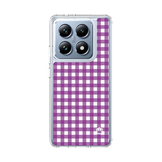 スリムプロテクションケース［ Checkered Purple - ギンガムチェック パープル ］