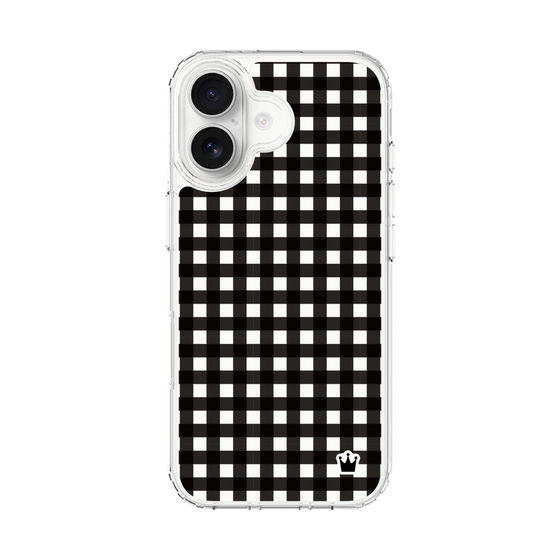 スリムプロテクションケース［ Checkered Purple - ギンガムチェック ブラック ］