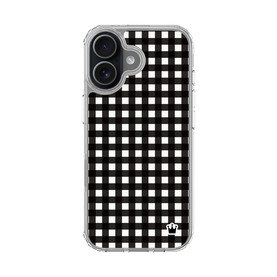スリムプロテクションケース［ Checkered Purple - ギンガムチェック ブラック ］