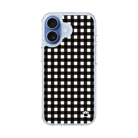 スリムプロテクションケース［ Checkered Purple - ギンガムチェック ブラック ］