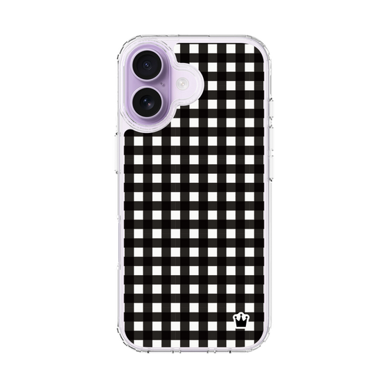 スリムプロテクションケース［ Checkered Purple - ギンガムチェック ブラック ］