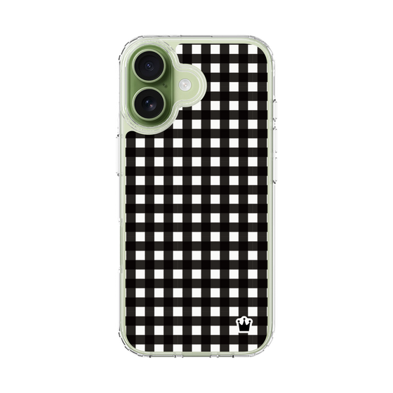 スリムプロテクションケース［ Checkered Purple - ギンガムチェック ブラック ］
