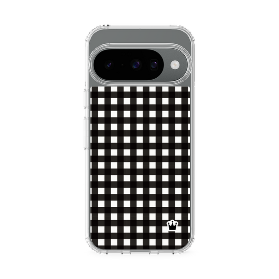 スリムプロテクションケース［ Checkered Purple - ギンガムチェック ブラック ］