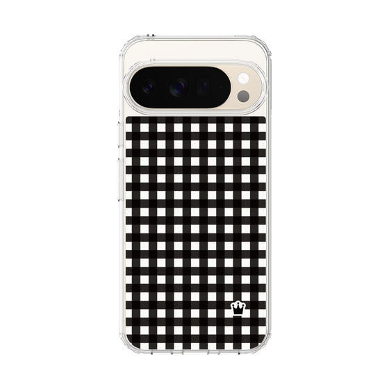 スリムプロテクションケース［ Checkered Purple - ギンガムチェック ブラック ］