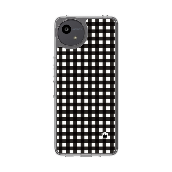 スリムプロテクションケース［ Checkered Purple - ギンガムチェック ブラック ］