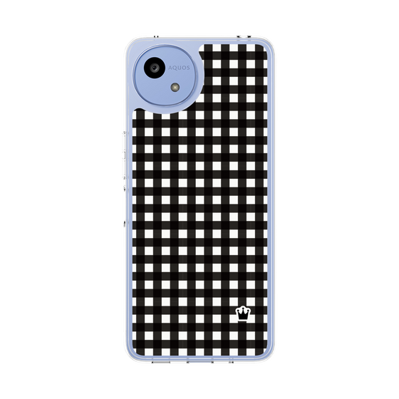 スリムプロテクションケース［ Checkered Purple - ギンガムチェック ブラック ］