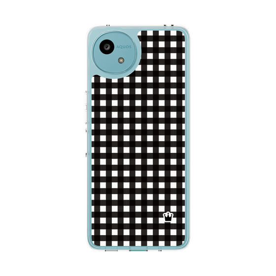 スリムプロテクションケース［ Checkered Purple - ギンガムチェック ブラック ］