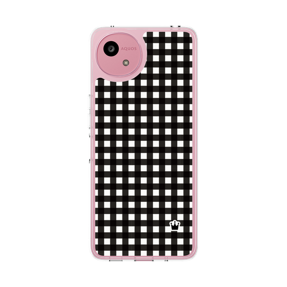 スリムプロテクションケース［ Checkered Purple - ギンガムチェック ブラック ］