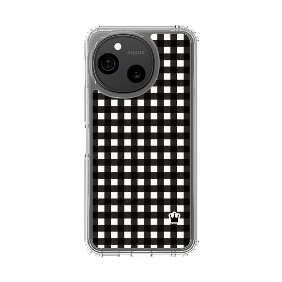 スリムプロテクションケース［ Checkered Purple - ギンガムチェック ブラック ］