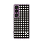 スリムプロテクションケース［ Checkered Purple - ギンガムチェック ブラック ］