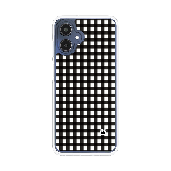 スリムプロテクションケース［ Checkered Purple - ギンガムチェック ブラック ］