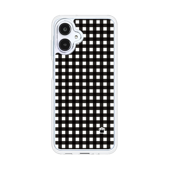 スリムプロテクションケース［ Checkered Purple - ギンガムチェック ブラック ］