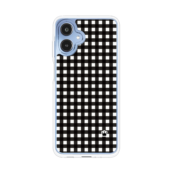 スリムプロテクションケース［ Checkered Purple - ギンガムチェック ブラック ］