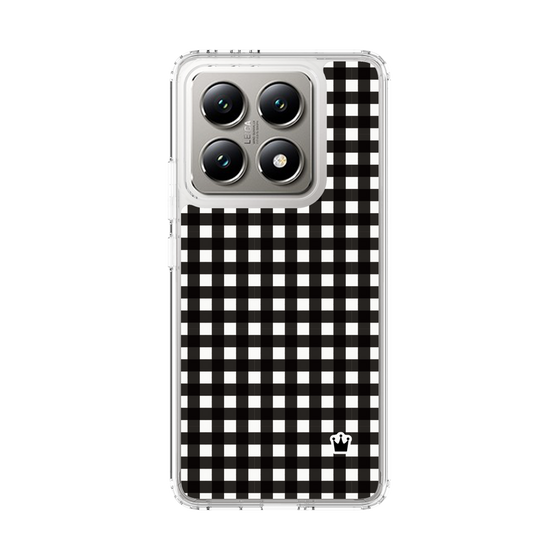 スリムプロテクションケース［ Checkered Purple - ギンガムチェック ブラック ］