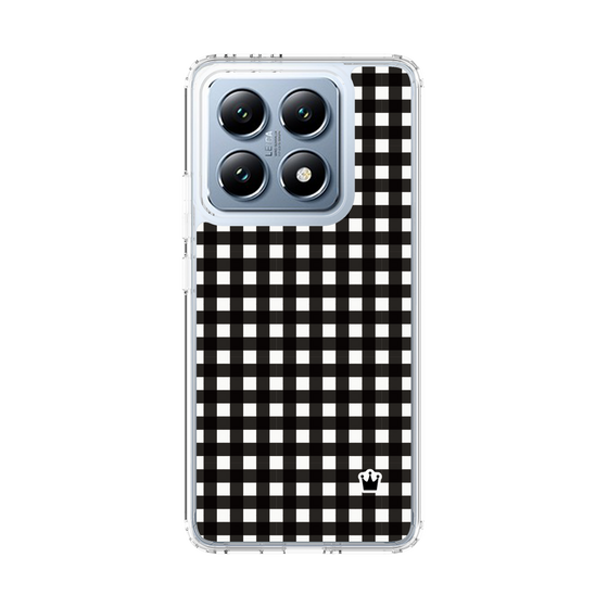 スリムプロテクションケース［ Checkered Purple - ギンガムチェック ブラック ］