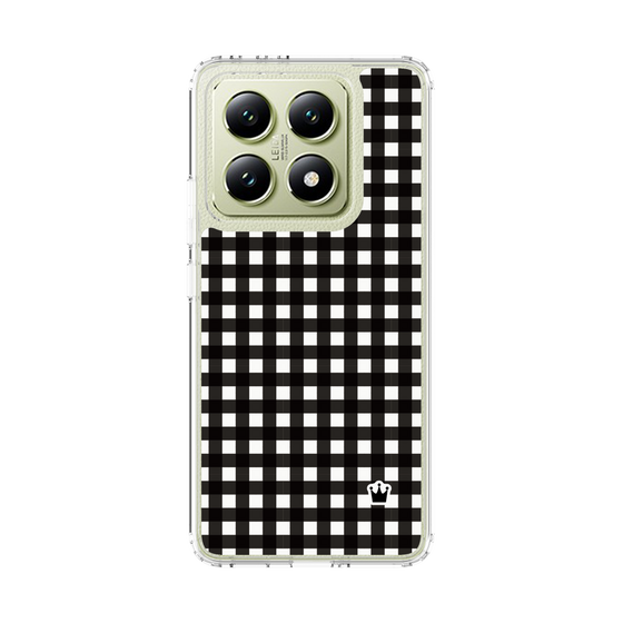スリムプロテクションケース［ Checkered Purple - ギンガムチェック ブラック ］