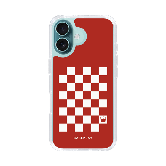 スリムプロテクションケース［ Racing checkered flag Red - レーシングチェッカーフラッグ レッド ］