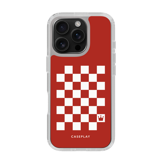 スリムプロテクションケース［ Racing checkered flag Red - レーシングチェッカーフラッグ レッド ］